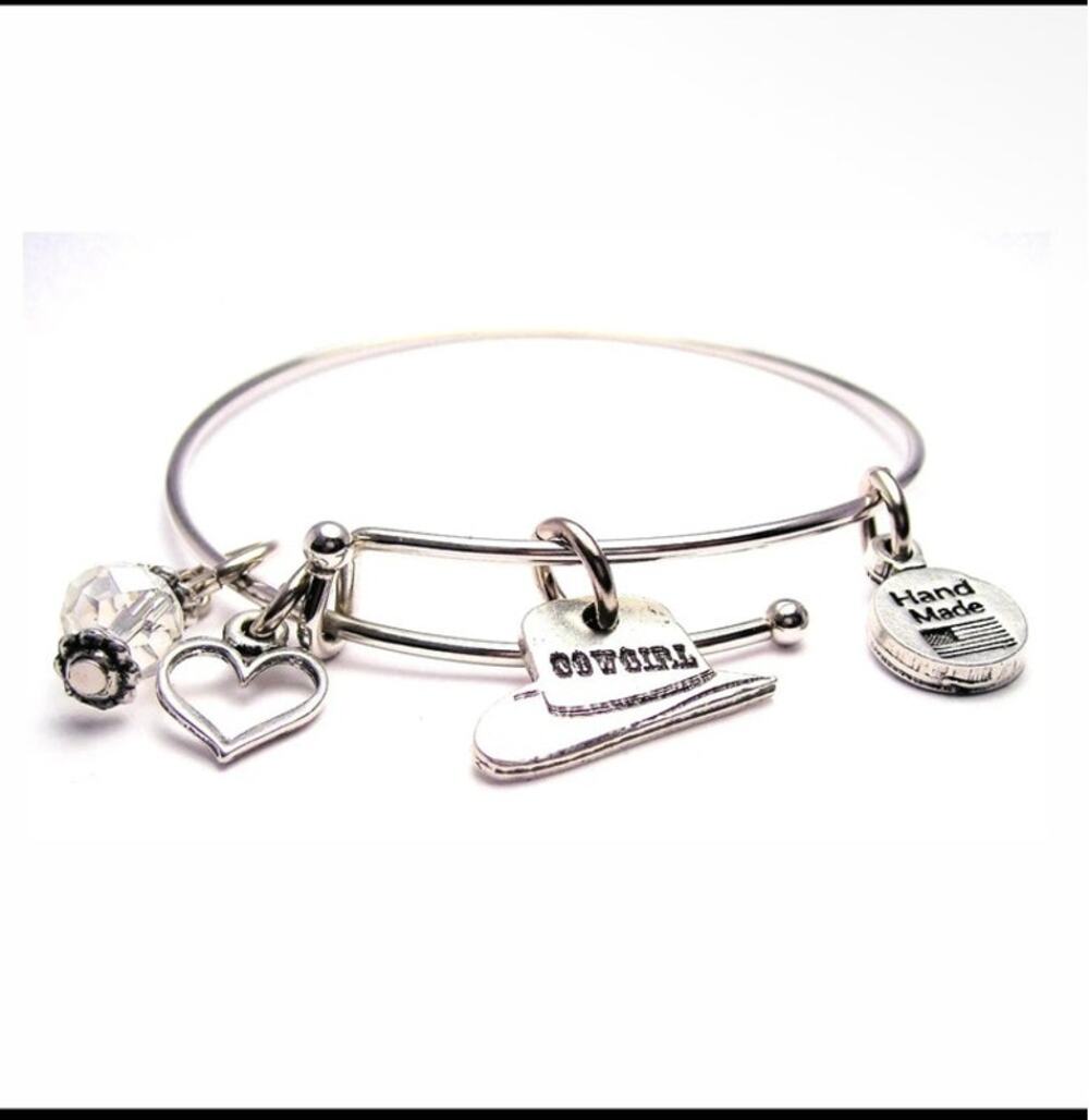 Cowgirl Expandable Bangle Bracelet Western Rodeo Country